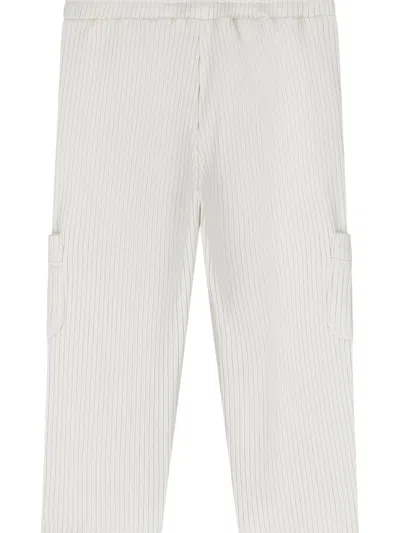 Donsje Ribbed Cargo Trousers In Gray