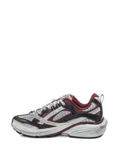 Represent Sneakers Technical Runner Bordeaux And Black In White