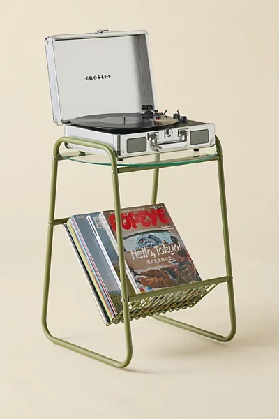 Urban Outfitters Martin Record Player Display Side Table In Lichen At  In Green