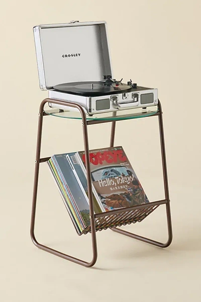 Urban Outfitters Martin Record Player Display Side Table In Chocolate At  In Brown