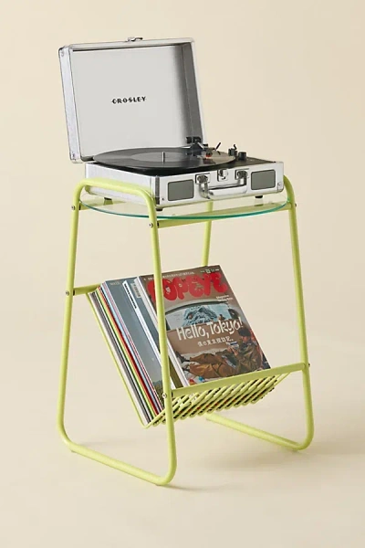 Urban Outfitters Martin Record Player Display Side Table In Citron At  In Green