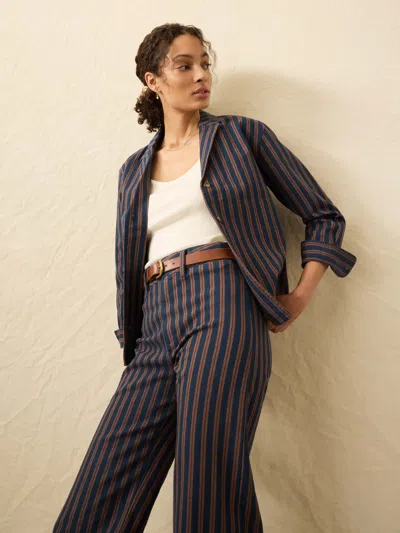 Faherty Twill Tide Camp Shirt In Multi