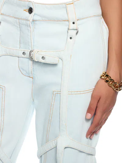 Off-white Multiple-pocket Cargo Jeans In Blue
