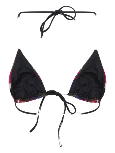 Pucci Triangle Top Adjustable Straps Bikini Set In Animal Print