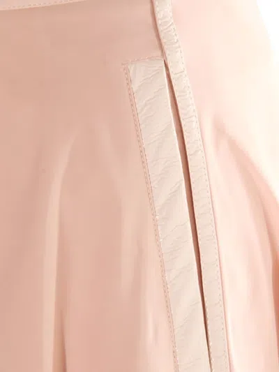 Elisabetta Franchi Skirt In Voile Fabric With Belt In Animal Print