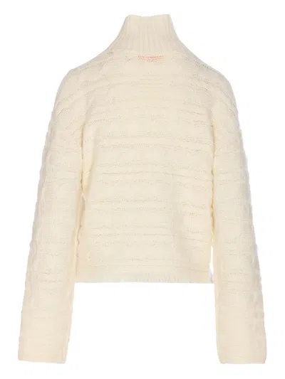 Guest In Residence Frayed Cable-knit Wool And Cashmere-blend Turtleneck Sweater In Neutral