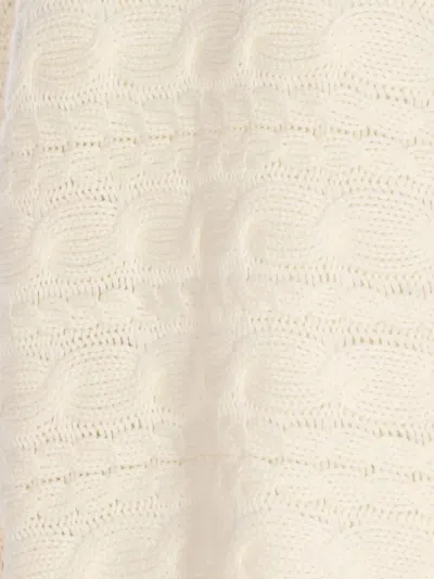 Guest In Residence Frayed Cable-knit Wool And Cashmere-blend Turtleneck Sweater In Neutral