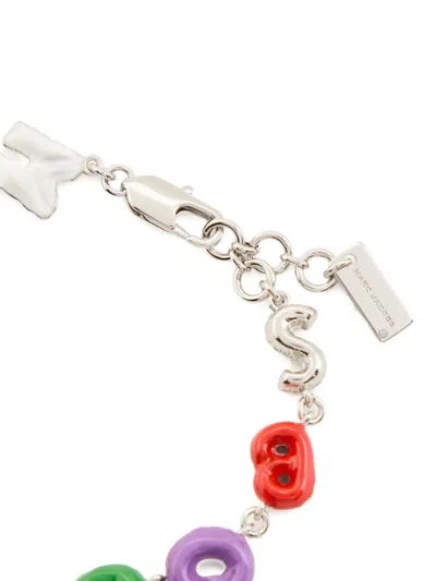 Marc Jacobs Color Balloon Logo Chain Bracelet In Multi