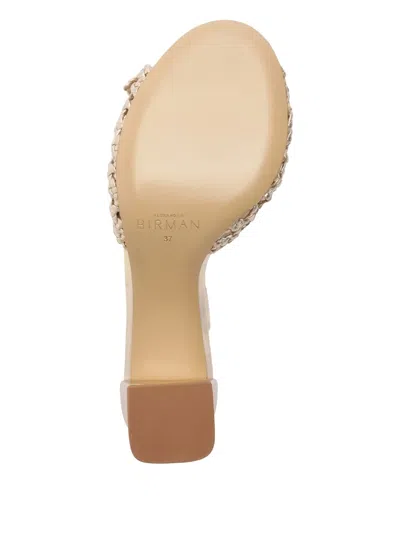 Alexandre Birman Easy Clarita Tresse Block Heel Slingback Sandal In Gold