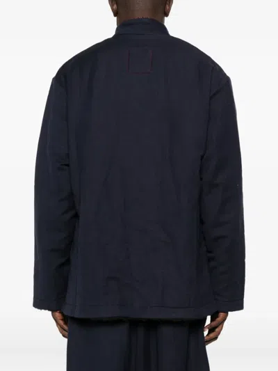 Uma Wang Knotted-front Jacket In Blue