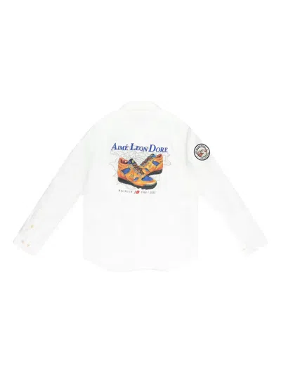 Aimé Leon Dore White New Balance Graphic Trail Button-down In White