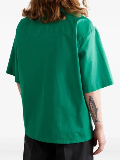 Marni Gingham-pattern Shirt In Green