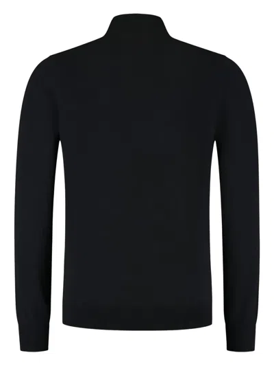Doriani Half-zip Sweater In Black