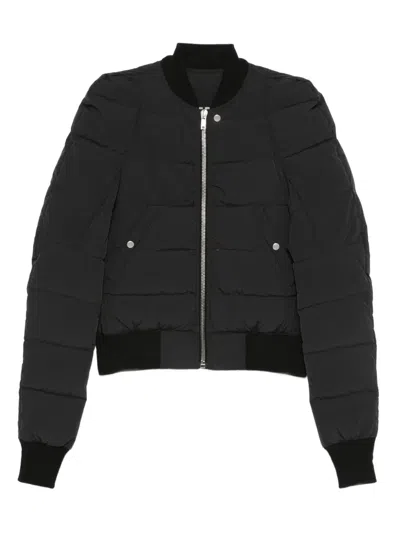 Rick Owens Modern Quilted Down Jacket Pockets In Black