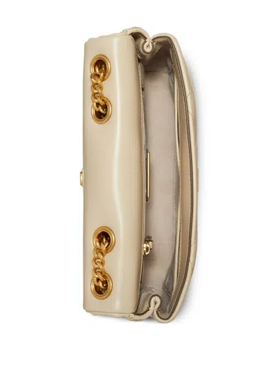 Tory Burch Small Kira Diamond Quilted Convertible Leather Shoulder Bag In Neutral