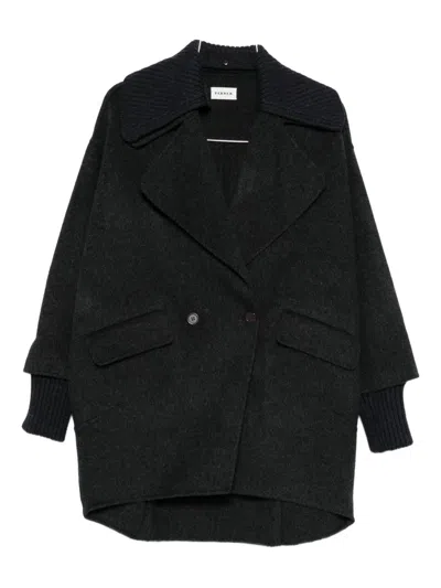 P.a.r.o.s.h Parosh Dark Grey Double-breasted Coat In Gray