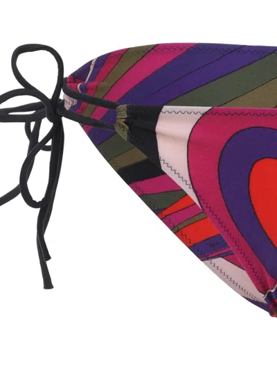 Pucci Abstract-print Tie-side Bikini Bottoms In Red