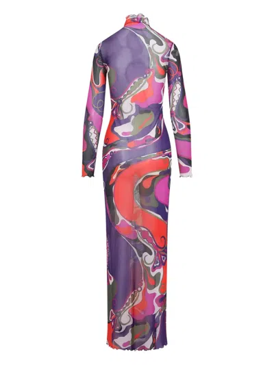 Pucci Orchid Print Dress In Animal Print