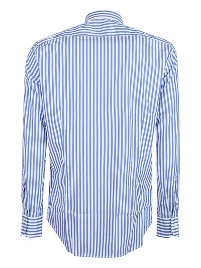 Orian Striped Cotton Shirt In Animal Print