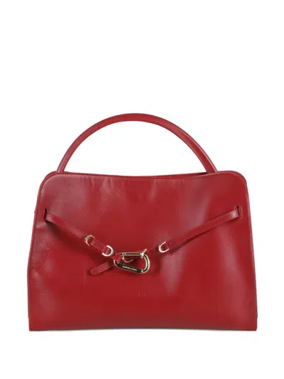 Biasia Always-on Clasp-fastening Tote Bag In Red