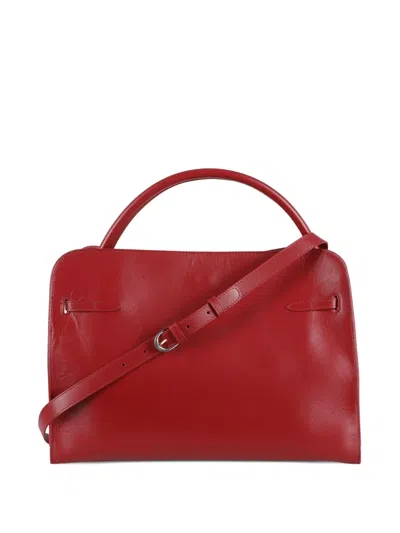 Biasia Always-on Clasp-fastening Tote Bag In Red