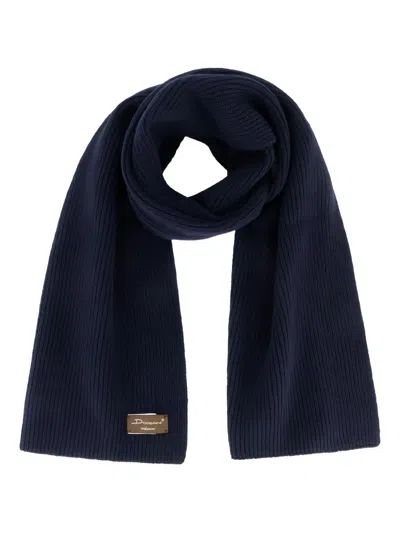 Doriani Ribbed Scarf In Blue