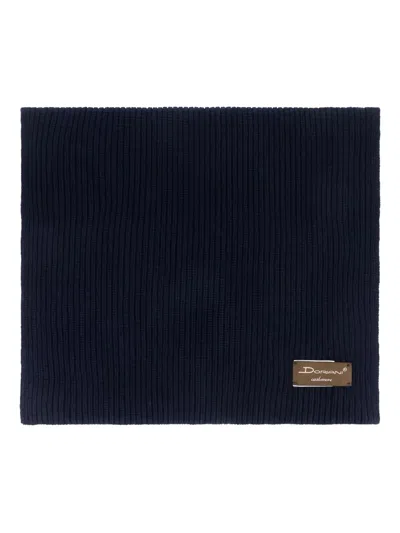 Doriani Ribbed Scarf In Blue