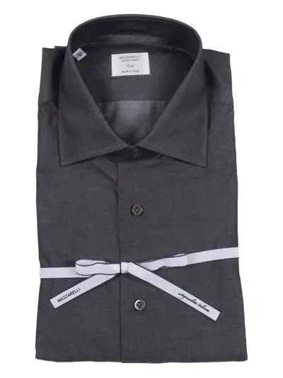 Mazzarelli Twill Slim Fit Shirt In Gray