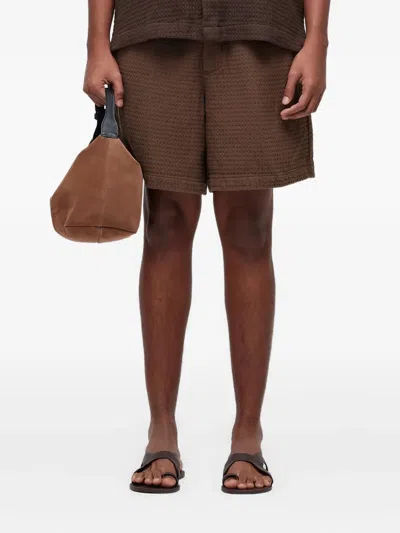 Osklen Drawstring-fastening Textured Shorts In Animal Print