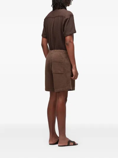 Osklen Drawstring-fastening Textured Shorts In Animal Print