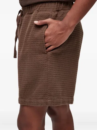 Osklen Drawstring-fastening Textured Shorts In Animal Print