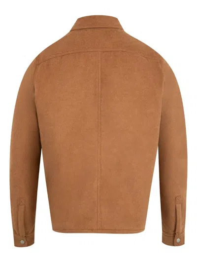 Rick Owens Drkshdw Concordians Cropped Outershirt In Brown