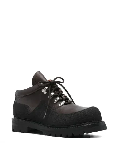 Our Legacy Ankle Boots With Round Toe And Lug Sole In Multi