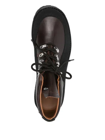 Our Legacy Ankle Boots With Round Toe And Lug Sole In Multi