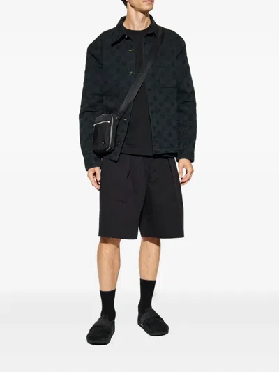 Casablanca Monogram Denim Shirt In Black