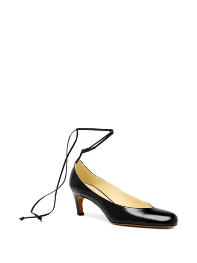 Proenza Schouler Uma Leather Ankle-tie Pumps In Animal Print