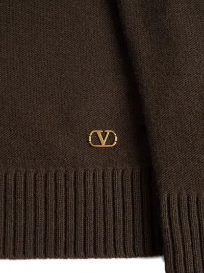 Valentino Women Brown V-neck Sweater, S Luxury Sweaters & Knitwear For Women Darveys In Brown