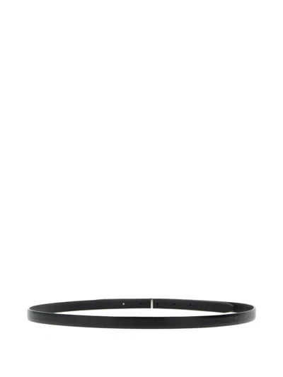 Tom Ford Slim Leather Belt Featuring Metal Buckle In Black