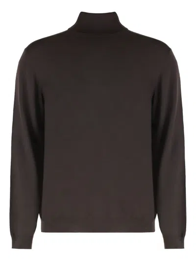 Slowear Sweater With Turtleneck In Wool In Black
