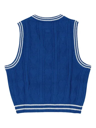 DAISY 绞花针织V领背心