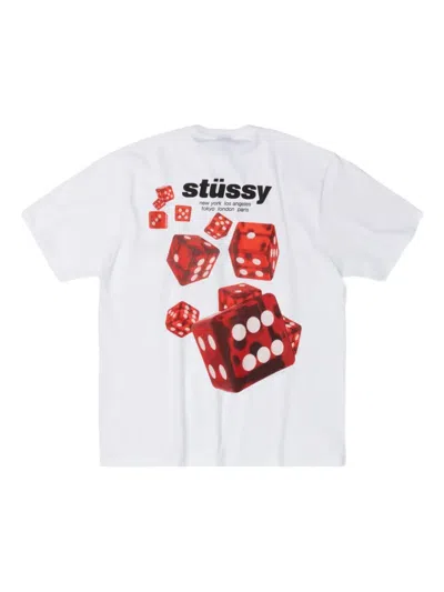 Stussy Dice-print T-shirt In White