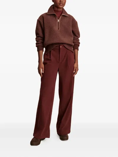 Varley Roselle Recycled Polyester Fleece Half Zip Pullover In Red