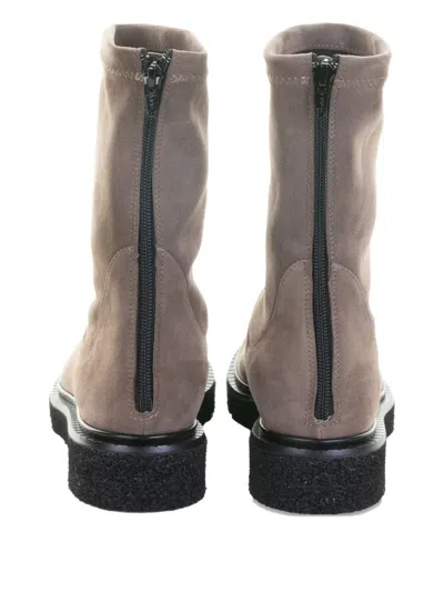 Guglielmo Rotta Dove Gray Suede Ankle Boot In Neutral