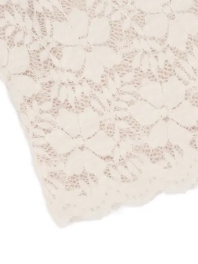 Douuod Lace-trimmed Long-sleeve Blouse In Neutral