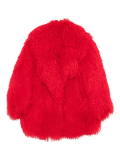 Numerootto Iside Fur Coat In Red