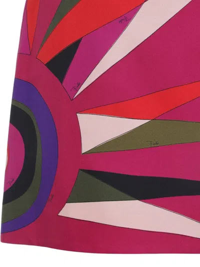 Pucci High Waist Mini Skirt With Graphic Print In Pink