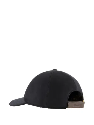 Moorer Logo-debossed Cap In Blue