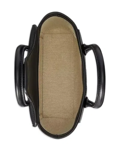 Ralph Lauren Tanner Small Pebbled Leather Satchel In Black