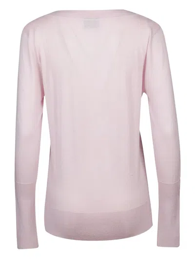 Snobby Sheep Button-cuff Silk Sweater In Pink