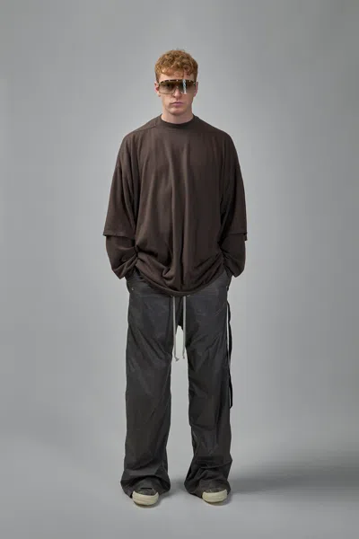 Rick Owens Drkshdw Knit T-shirt Tommy Hustler Sweat In Brown